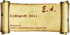 Eckhardt Aliz névjegykártya